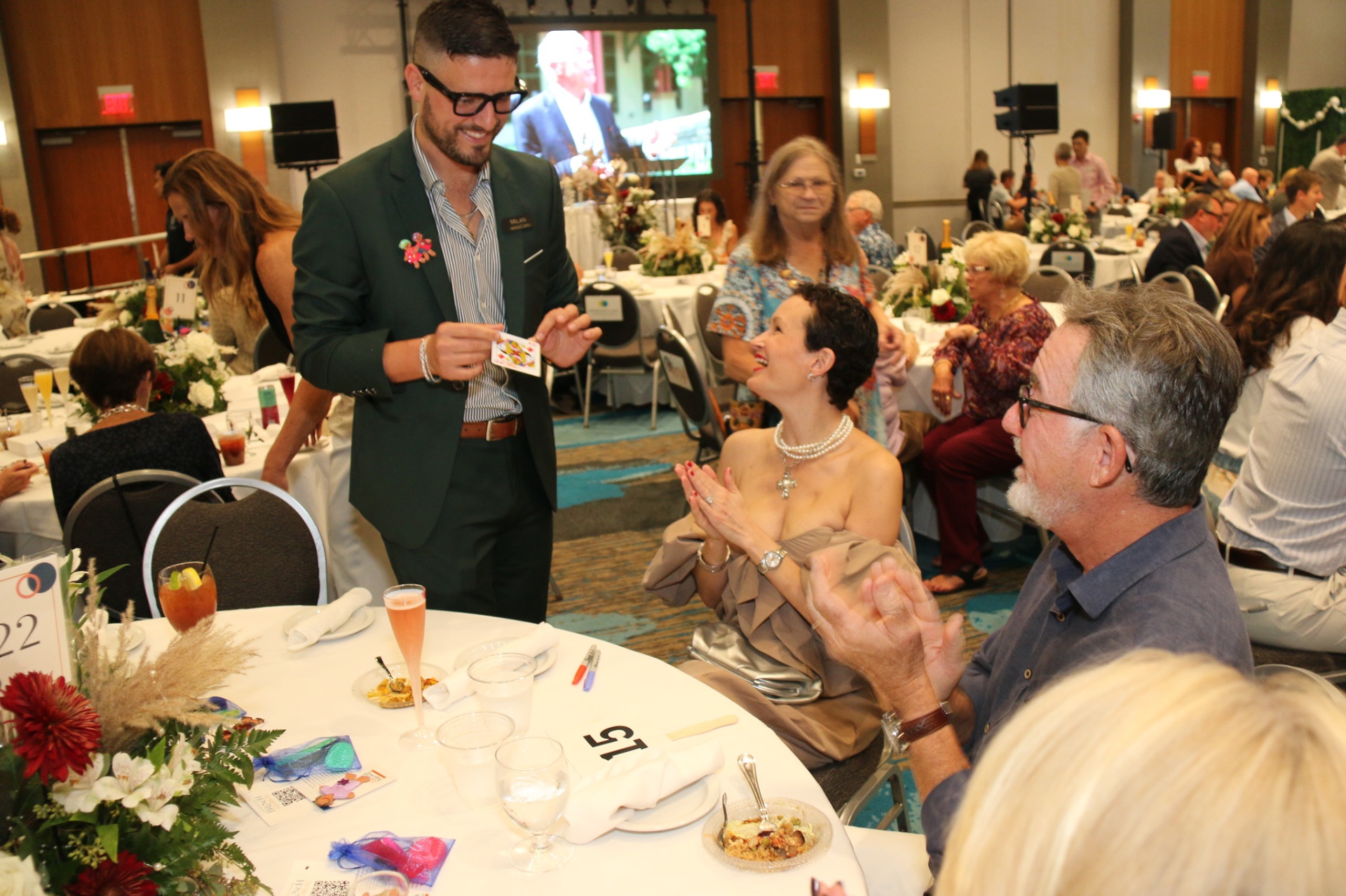 Milan performing at an elegant event